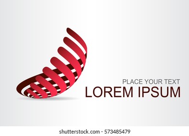 Logo stylized spherical surface with abstract shapes. This logo is suitable for global company, world technologies and media and publicity agencies 