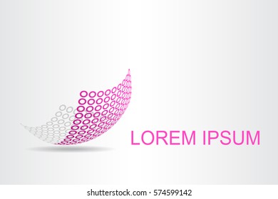 Logo stylized spherical surface with abstract shapes. This logo is suitable for global company, world technologies and media and publicity agencies 