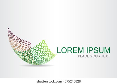 Logo stylized spherical surface with abstract shapes. This logo is suitable for global company, world technologies and media and publicity agencies 