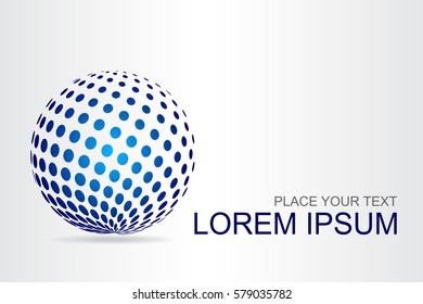 Logo Stylized Spherical Surface Abstract Shapes Stock Vector (royalty 