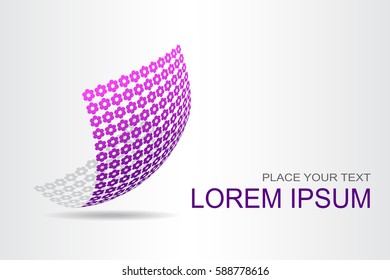 Logo stylized spherical surface with abstract shapes. This logo is suitable for global company, world technologies and media and publicity agencies 
