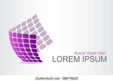 Logo stylized spherical surface with abstract shapes. This logo is suitable for global company, world technologies and media and publicity agencies 