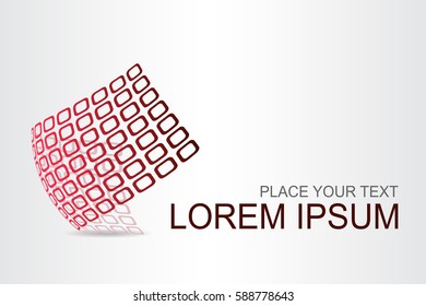 Logo stylized spherical surface with abstract shapes. This logo is suitable for global company, world technologies and media and publicity agencies 