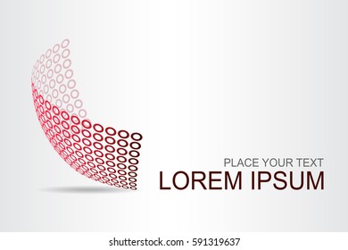 Logo stylized spherical surface with abstract shapes. This logo is suitable for global company, world technologies and media and publicity agencies 