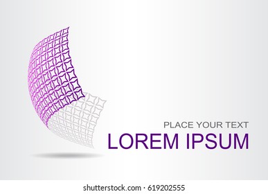 Logo stylized spherical surface with abstract shapes. This logo is suitable for global company, world technologies, media and publicity agencies 