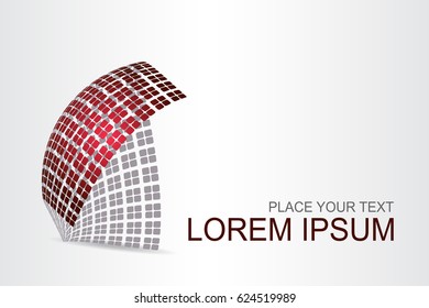 Logo stylized spherical surface with abstract shapes. This logo is suitable for global company, world technologies, media and publicity agencies 