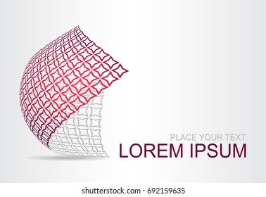 Logo stylized spherical surface with abstract shapes. This logo is suitable for global company, world technologies, media and publicity agencies 