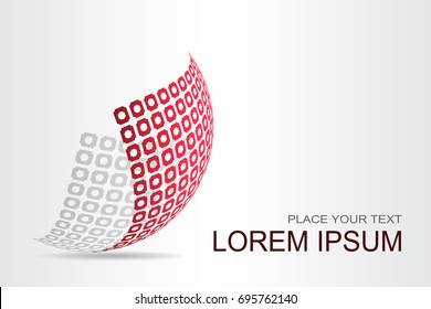 Logo stylized spherical surface with abstract shapes. This logo is suitable for global company, world technologies, media and publicity agencies 