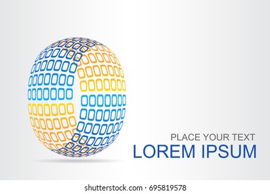 Logo stylized spherical surface with abstract shapes. This logo is suitable for global company, world technologies, media and publicity agencies  - Powered by Shutterstock - Get 15% off with code: PIKWIZARD15