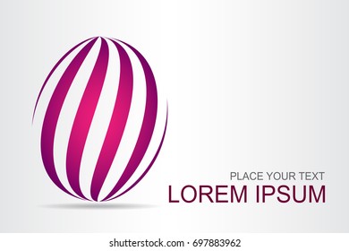 Logo stylized spherical surface with abstract shapes. This logo is suitable for global company, world technologies, media and publicity agencies 