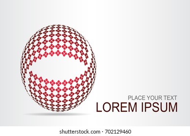 Logo stylized spherical surface with abstract shapes. This logo is suitable for global company, world technologies, media and publicity agencies 