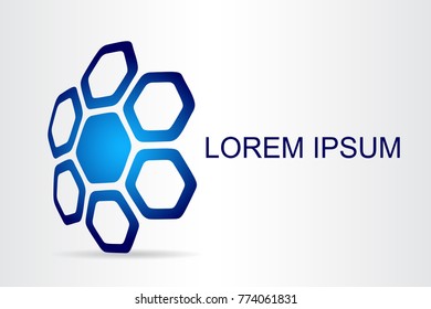 Logo stylized spherical surface with abstract shapes. This logo is suitable for global company, world technologies, media and publicity agencies 