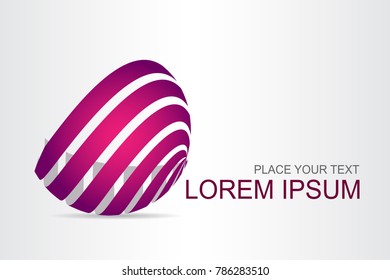 Logo stylized spherical surface with abstract shapes. This logo is suitable for global company, world technologies, media and publicity agencies 