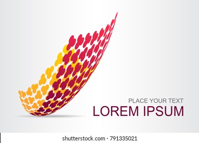 Logo stylized spherical surface with abstract shapes. This logo is suitable for global company, world technologies, media and publicity agencies 