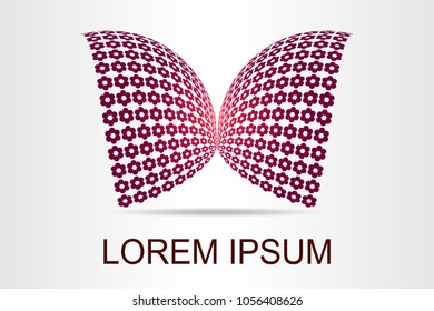 Logo stylized spherical surface. This logo is suitable for global company, world technologies, media and publicity agencies 