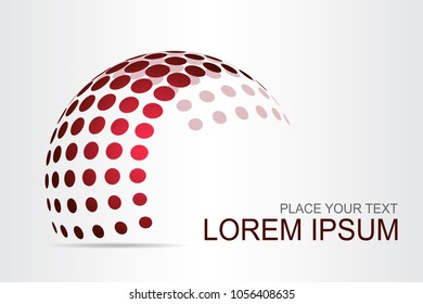 Logo stylized spherical surface. This logo is suitable for global company, world technologies, media and publicity agencies 