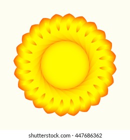 Logo of a stylized sun or a sunflower