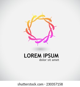 logo stylized sun symbol. Vector