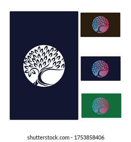 
Logo of a stylized tree with human silhouette. This logo is suitable for any purpose as wellness business and vector icon.