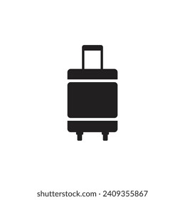 Logo suitcase black with blank background