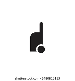 Logo suitcase minimal design with blank background