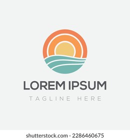 A logo for a summer day with a sun on it