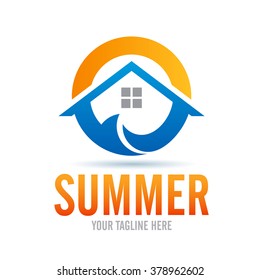 Logo Summer Icon Element Template Design Logos