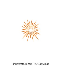 Logo summer symbol Vector icon target