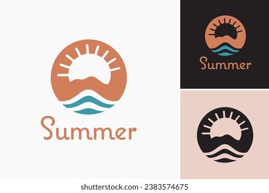 The "Logo for Summer" is a vibrant and lively design asset that captures the essence of the summer season. It is suitable for businesses and brands looking to promote summer-themed events, products