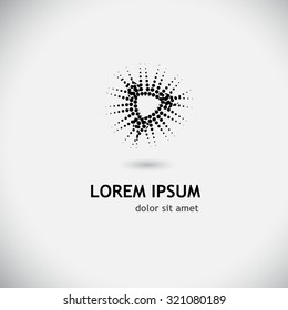 logo sun black circles. Vector