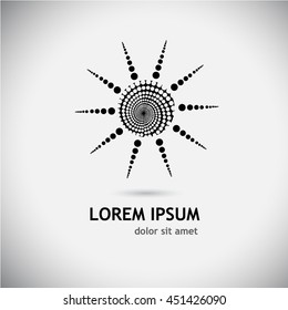 logo sun circles spiral. Vector