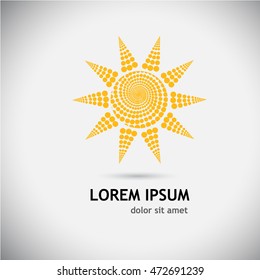 logo sun circles spiral. Vector