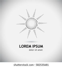 logo sun circles spiral. Vector