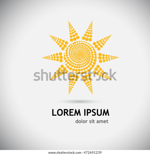 logo sun circles spiral.
Vector