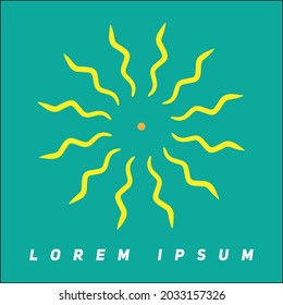 Logo with Sun concept simplified into awesome shape, editable vector file rot your brand or all of your graphic needs.
