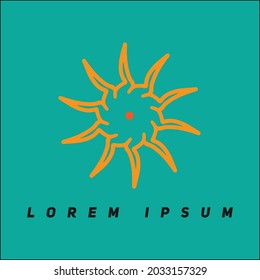 Logo with Sun concept simplified into awesome shape, editable vector file rot your brand or all of your graphic needs.