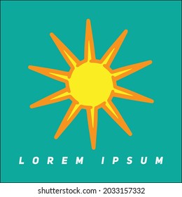 Logo with Sun concept simplified into awesome shape, editable vector file rot your brand or all of your graphic needs.