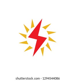 logo sun energy icon design