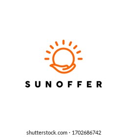 Logo Sun, give Offer, Light, Orange