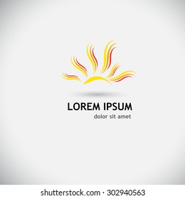 Logo of the sun lines. Vector