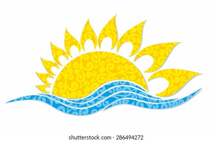 Logo sun and sea.