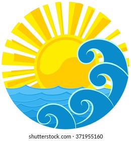 Logo of the sun and sea.