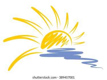 Logo of sun and sea.