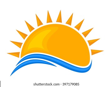 Logo sun and sea.