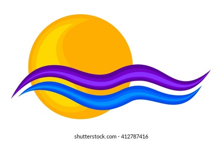 Logo sun and sea. 