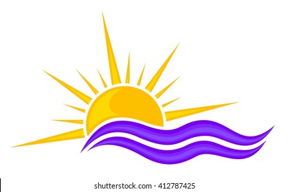 Logo sun and sea. 