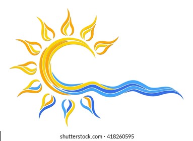 Logo sun and sea.