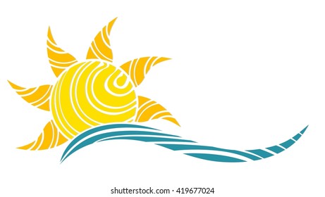 Logo sun and sea.