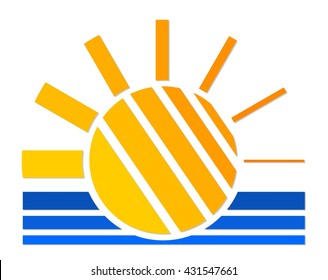 Logo sun and sea.