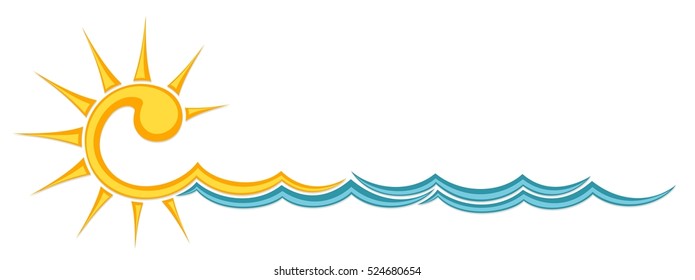 Logo sun and sea. 